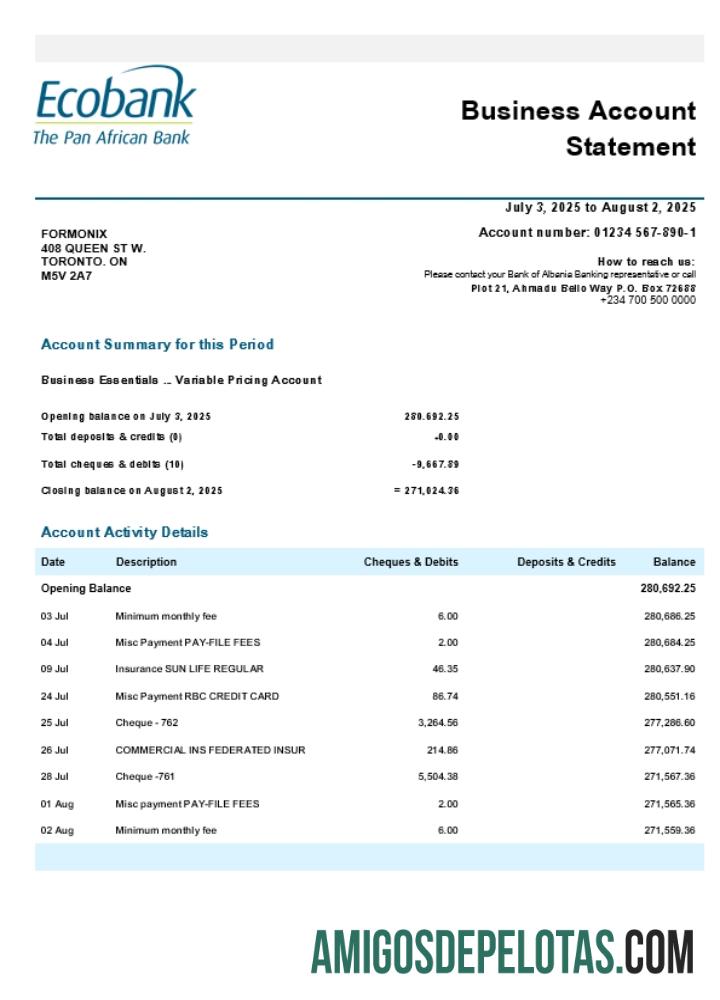 Declaração de empresa de negócios do Ecobank da Nigéria em formato Word e PDF (1)